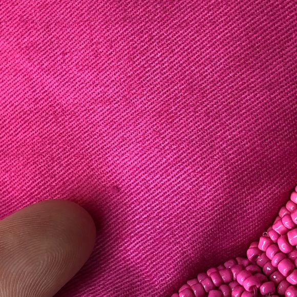 KATE SPADE X TARGET Beaded Classic Rose Drawstring Bucket Bag Pink Red NEW - Picture 10 of 17